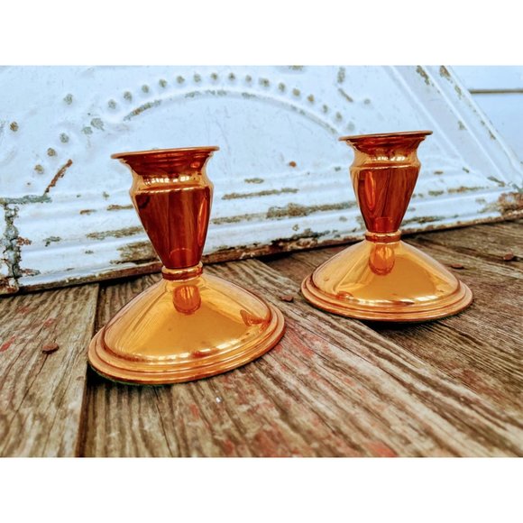 Vintage Coppercraft guild Copper Candle Holders - Picture 7 of 10